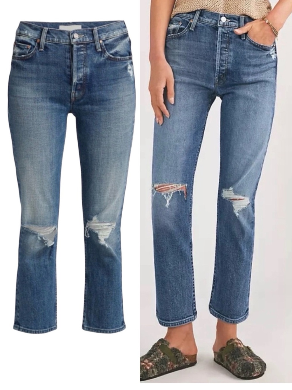 MOTHER SUPERIOR Jeans The Tomcat in Seriously, Truce High-Rise Blue Size 25
